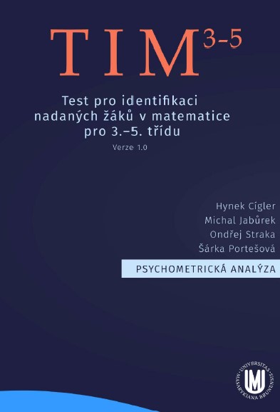 Psychometric analysis of TIM3–5 - The Test for Identifying Gifted Students in Mathematics in grades 3 through 5. Cover Image