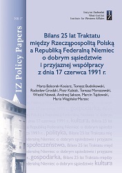Balance of 25 years of the Treaty between the Republic of Poland and the Federal Republic of Germany on good neighbourhood and friendly cooperation of 17 June 1991 Cover Image