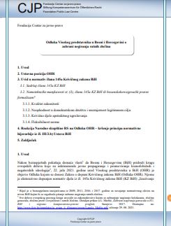 Odluka Visokog predstavnika u Bosni i Hercegovini o zabrani negiranja ratnih zločina