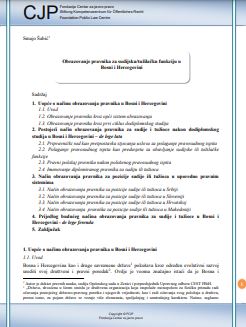 Education Of Lawyers For Judical/Prosecutorial Functions in Bosnia and Herzegovina