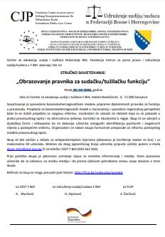 Professional counseling: "education of lawyers for judge/prosecutor function"