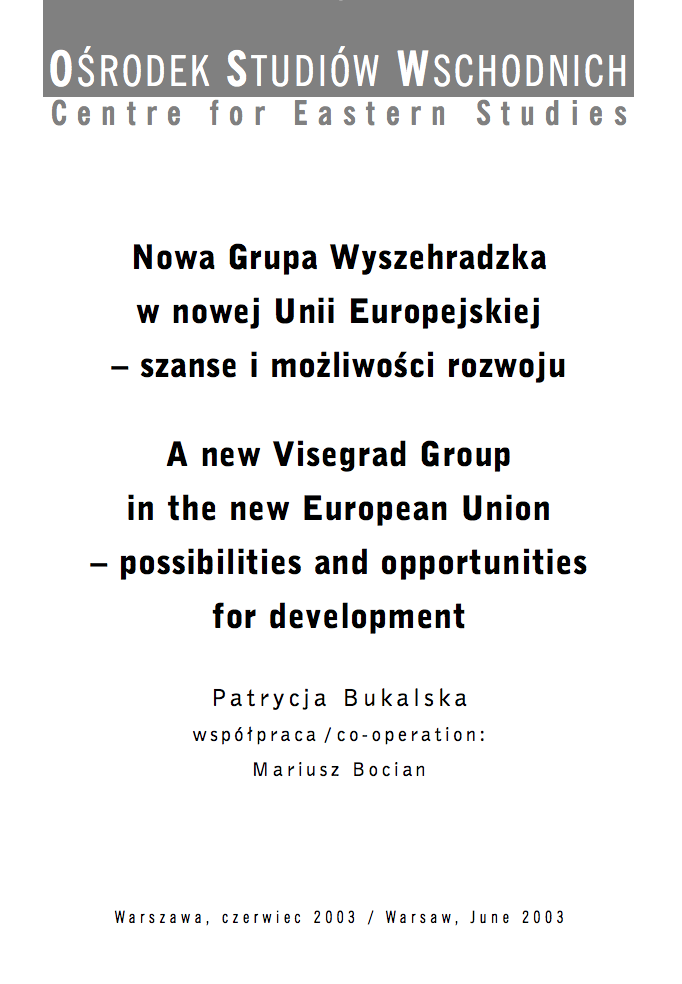 A new Visegrad Group in the new European Union - possibilities and opportunities for development