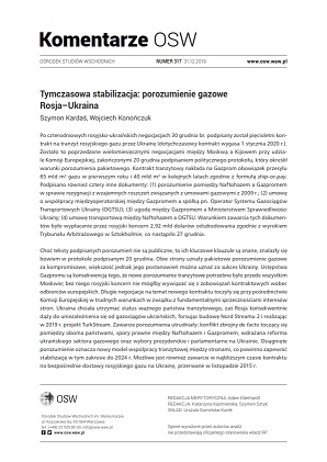 №317 Tymczasowa stabilizacja: porozumienie gazowe Rosja–Ukraina