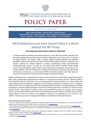 №177: NATO Deterrence and Arms Control Policy in a World without the INF Treaty