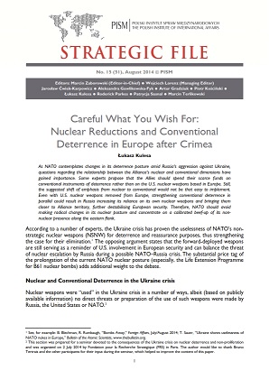 №51: Careful What You Wish For: Nuclear Reductions and Conventional Deterrence in Europe after Crimea