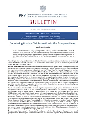 Countering Russian Disinformation in the European Union