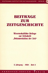 Dokumentation der Zeit 1959 / 192 – Wissenschaftliche Beilage »Beiträge zur Zeitgeschichte (2)«