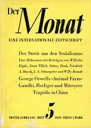 THE MONTH. Year I, 1949, Issue 005 Cover Image
