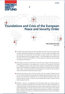 Foundations and Crisis of the European Peace and Security Order