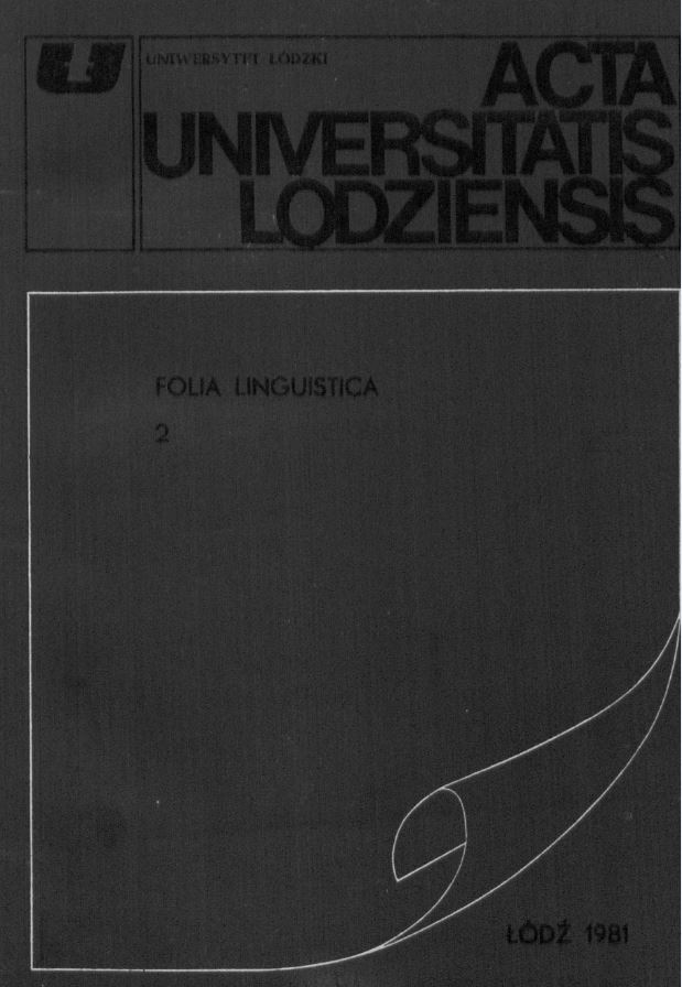 On inflexion problems on the eastern language border (data from Lublin area) Cover Image