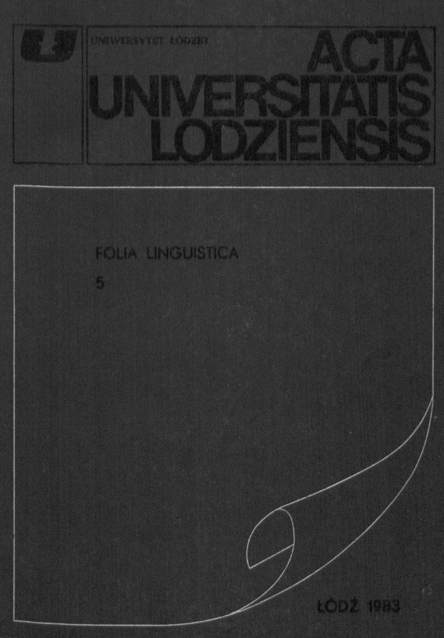 Competition of the -u and -a endings in the genitive of the singular gender of masculine nouns in the language of the "Nowin" of Moscow from the first half of the seventeenth century Cover Image