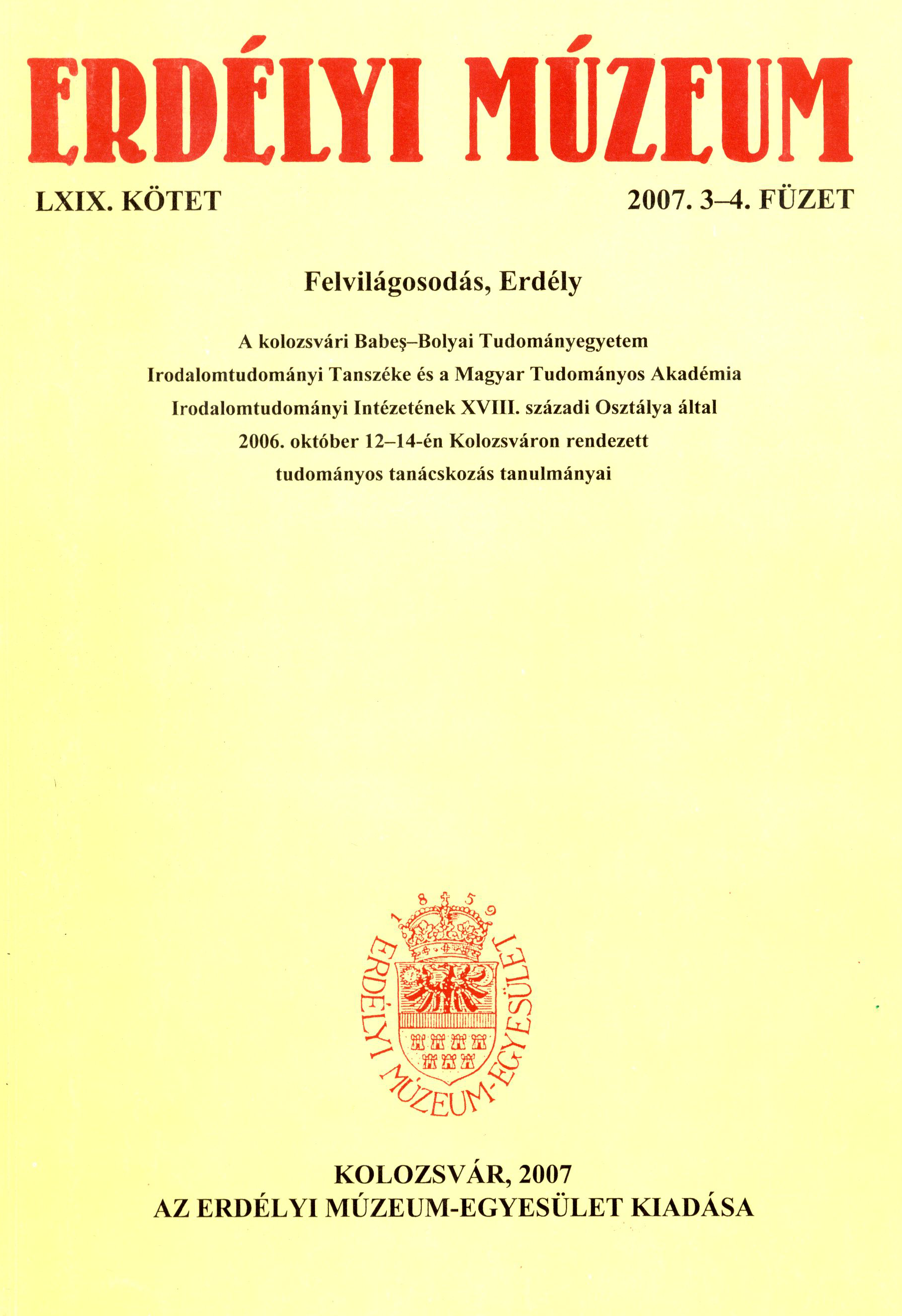 A Portrait of Mártonffy According to Farkas Cserey Cover Image