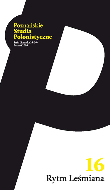 The phenomenon of femininity in the poetical imagination of Bolesław Leśmian against the background of European anthropological reflection Cover Image