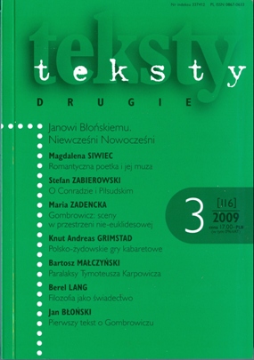 Purity, Dirt, and Revolutionary Chaos: Two Parts of Żeromski’s "Przedwiośnie" Cover Image