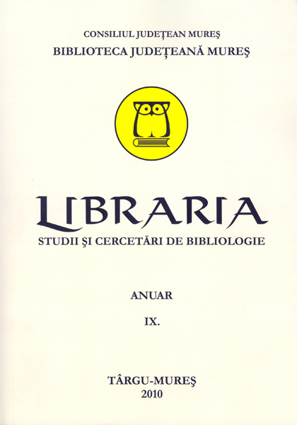 Contributions to the History of the Book Trade in Transylvania (End of XVIIIth Century - Beginning of XIXth Century). Case Study: Minologhion (Menologion) (Blaj, 1781) Cover Image