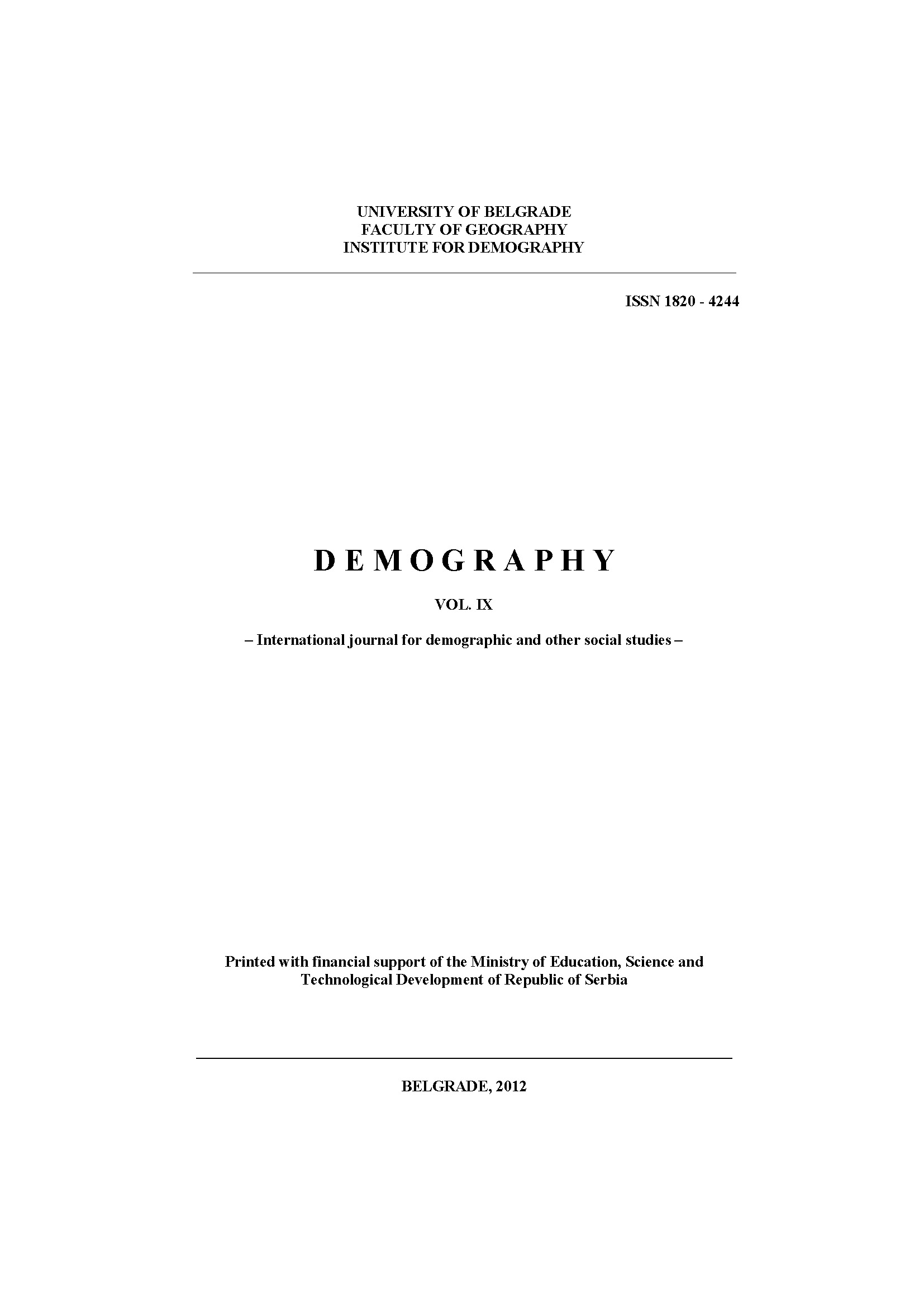 Characteristics Contemporary of Urban Development of Banja Luka Cover Image