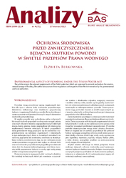 Environmental aspects of flooding under the Polish Water Act. Cover Image