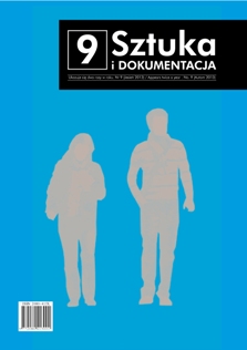 To record or to create? An attempt to philosophical reflection on the subject of documentation in contemporary art  Cover Image