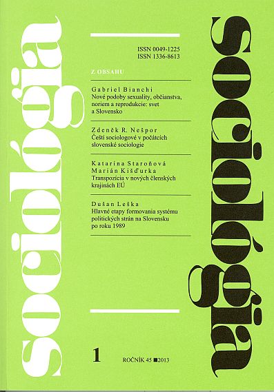 The Main Phases of the Formation of System of Political Parties in Slovakia After 1989 Cover Image
