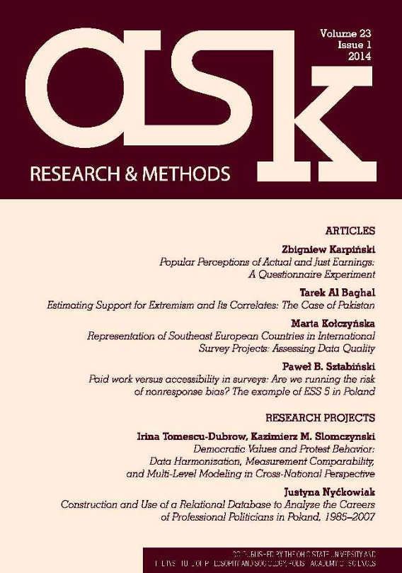 Popular Perceptions of Actual and Just Earnings: A Questionnaire Experiment Cover Image