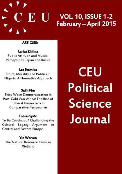 PUBLIC ATTITUDE AND MUTUAL PERCEPTIONS: JAPAN AND RUSSIA