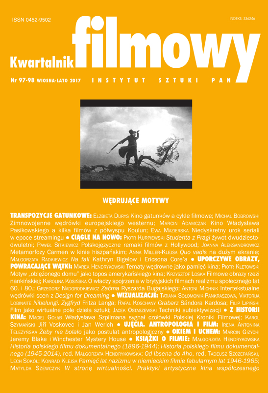 “Making Visible”. Films as Expanded, Virtual Field of Work of Art Cover Image