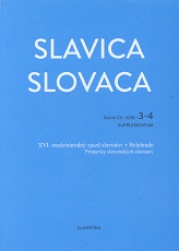 Speakerʼs Reference in Dialogic Communication in Slovak Language: Verbal Person versus Personal Pronoun Cover Image