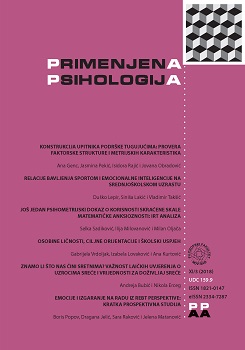RELACIJE BAVLJENJA SPORTOM I EMOCIONALNE INTELIGENCIJE NA SREDNJOŠKOLSKOM UZRASTU