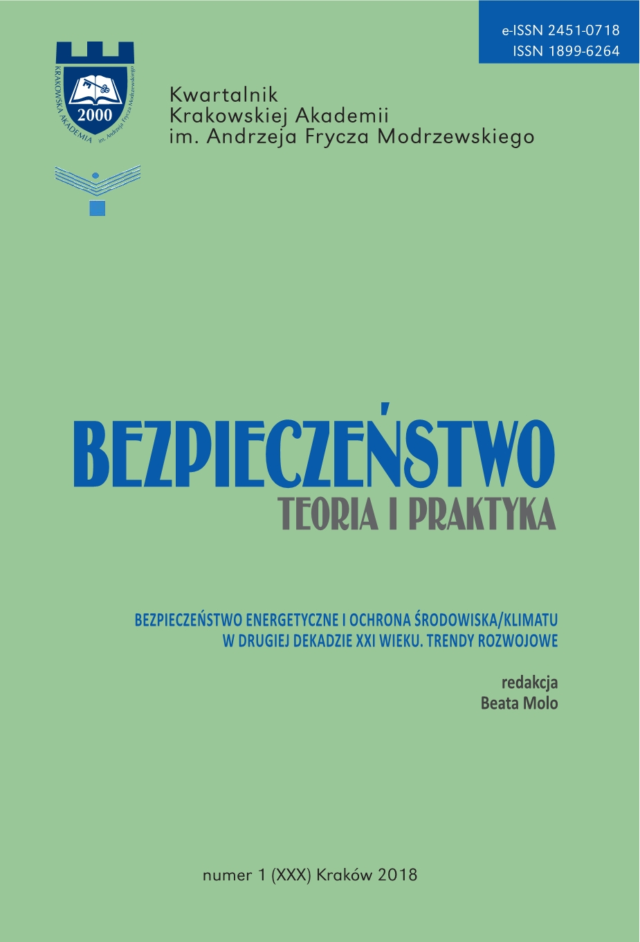 Threats to security in Bosnia and Herzegovina. Determinants – evaluation – forecasts Cover Image