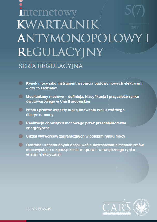 Realization of a capacity obligation by power companies Cover Image