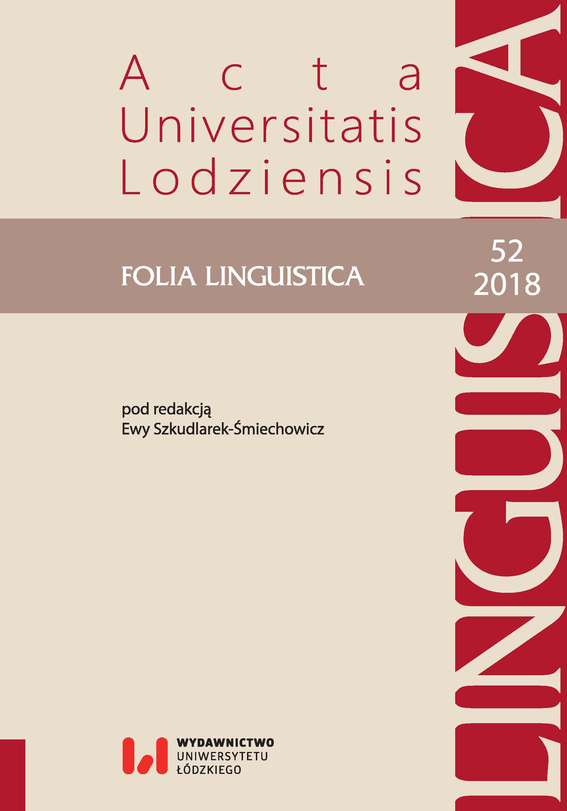 Discourse strategies and persuasive techniques in articles on vaccinations on the Onet.pl website Cover Image