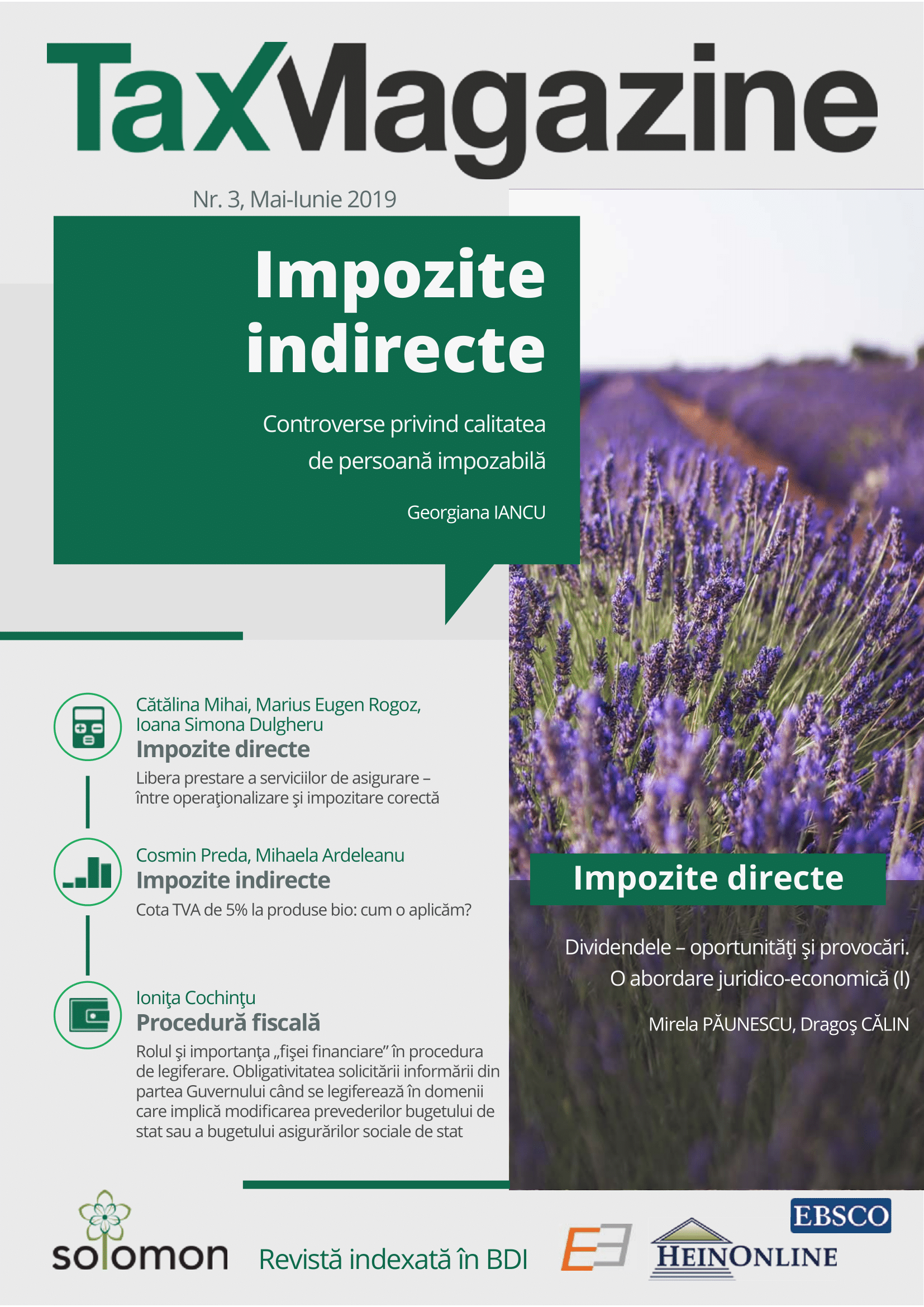 Dividends - opportunities and challenges. A legal-economic approach (I) Cover Image