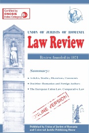 INFORMAL SETTLEMENTS – LEGISLATIVE CHANGES MADE IN THE ROMANIAN LEGISLATION, THROUGH LAW NO. 151/2019, RELATED TO THE EUROPEAN LEGISLATION AND THE PROVISIONS OF THE CONVENTIONS THAT PROTECT THE FUNDAMENTAL HUMAN RIGHTS Cover Image