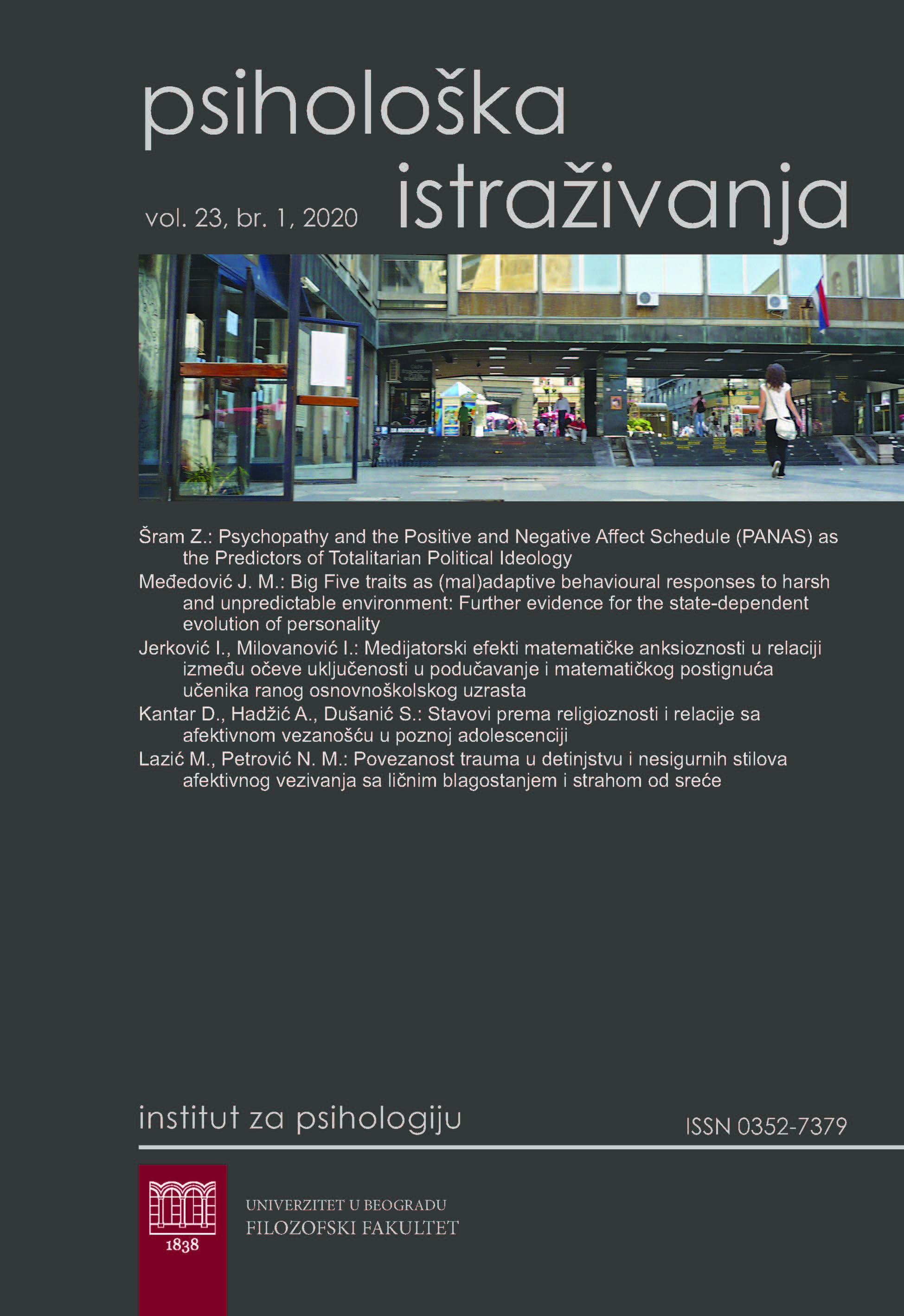 The relationship between religious attitudes and attachment in late
adolescence Cover Image