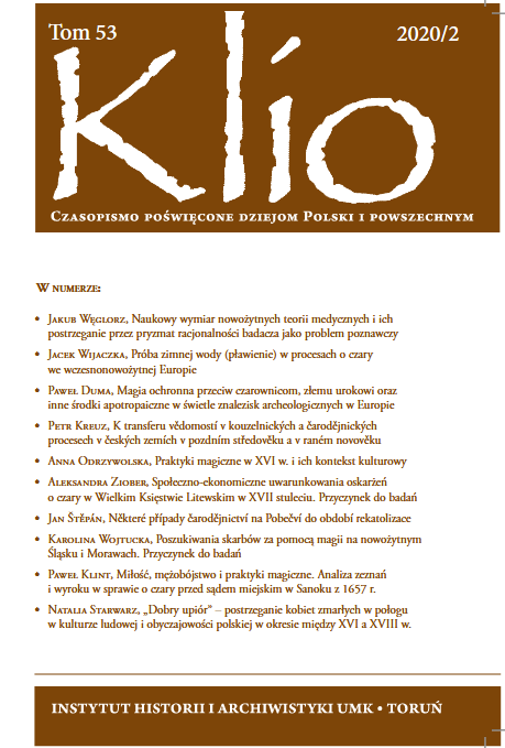 Socio-economic bias in witchcraft accusations
in the Great Dutchy of Lithuania in the 17th century Cover Image