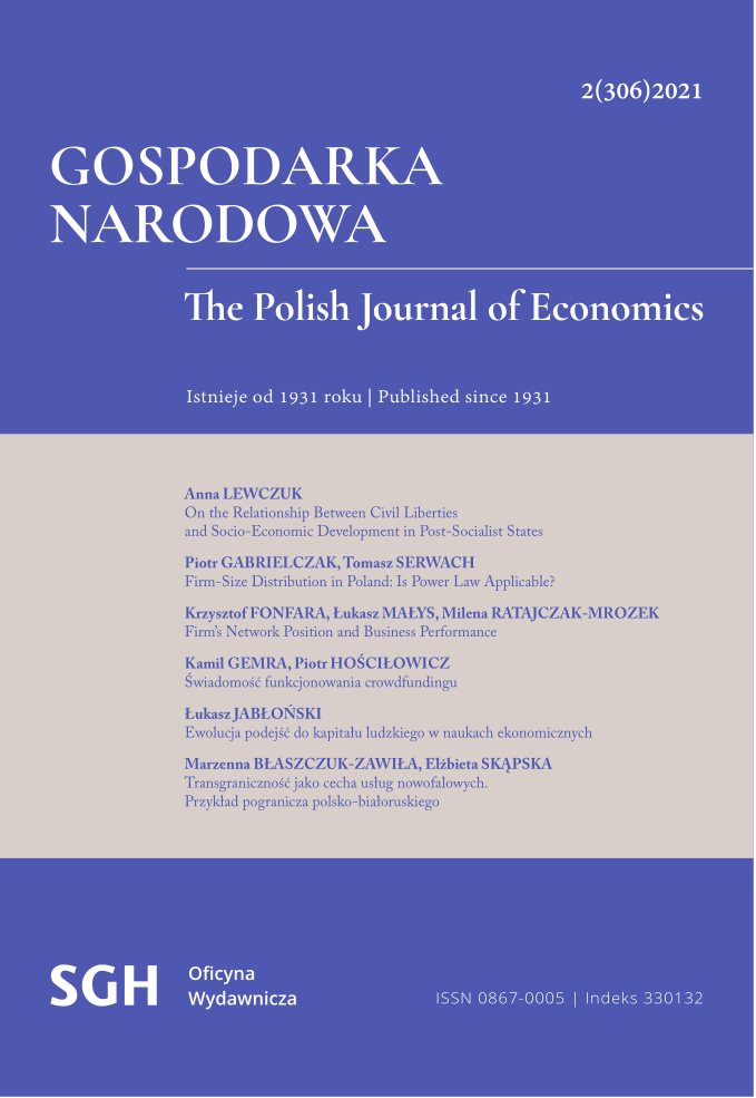 On the Relationship Between Civil Liberties and Socio-Economic Development in Post-Socialist States Cover Image
