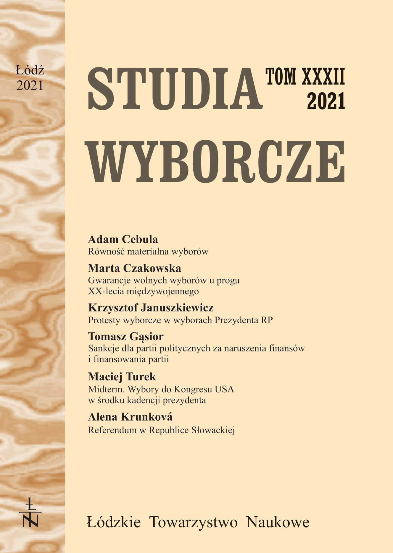Sanctions against Political Parties in Connection with Their Infringement of the Provisions of the Act on Political Parties in the Field of Finance and Party Financing – Selected Issues Cover Image