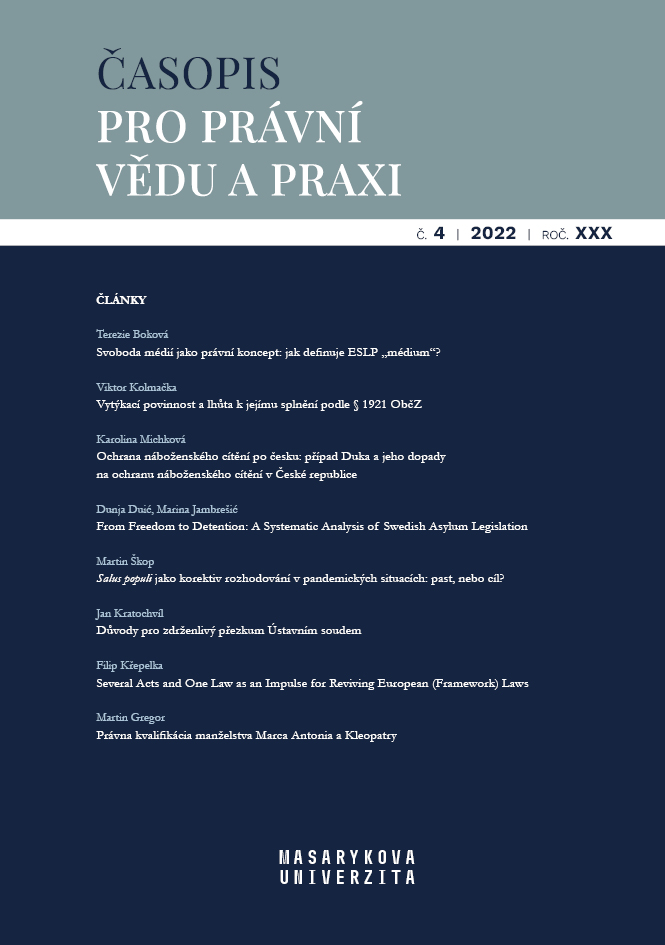 Důvody pro zdrženlivý přezkum Ústavním soudem