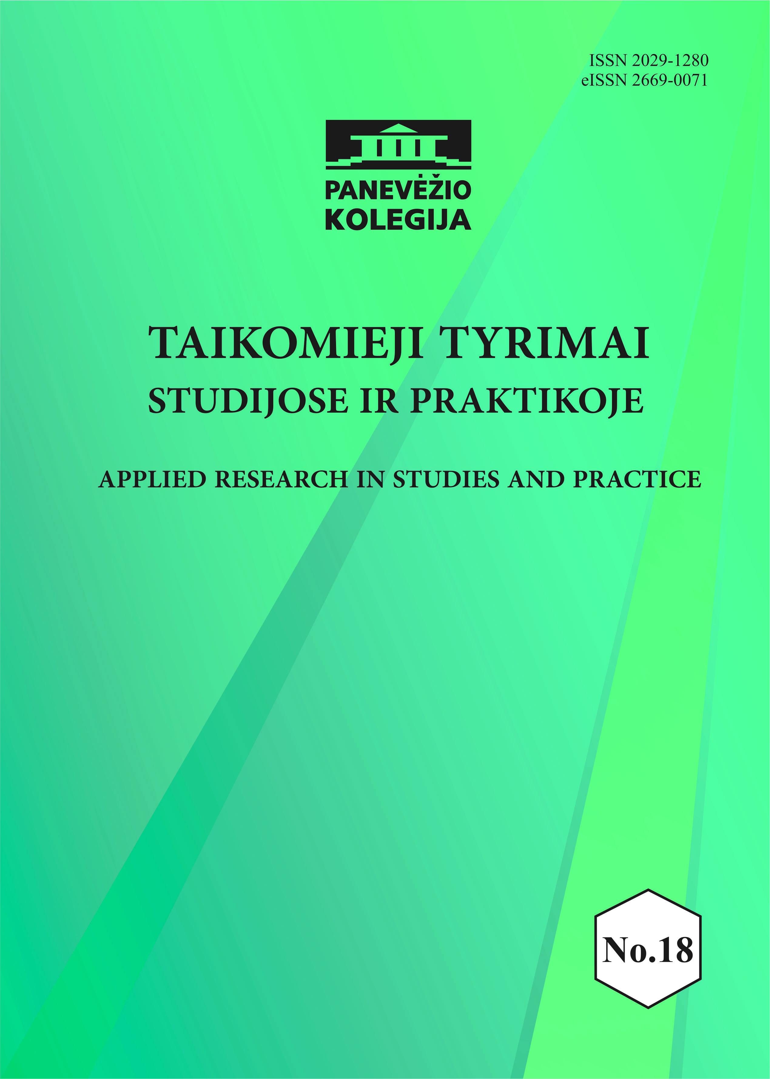 RCHITECTURAL AND HISTORICAL DEVELOPMENT ASPECTS OF THE THIRD BUILDING OF PANEVĖŽYS UNIVERSITY OF APPLIED SCIENCES Cover Image