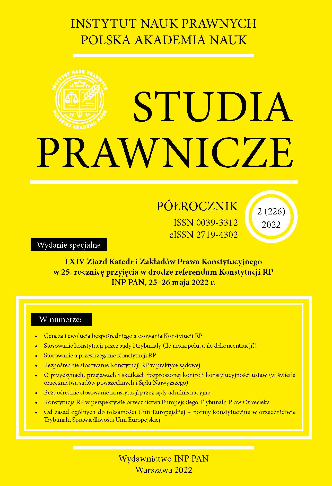 Bezpośrednie stosowanie konstytucji przez sądy administracyjne