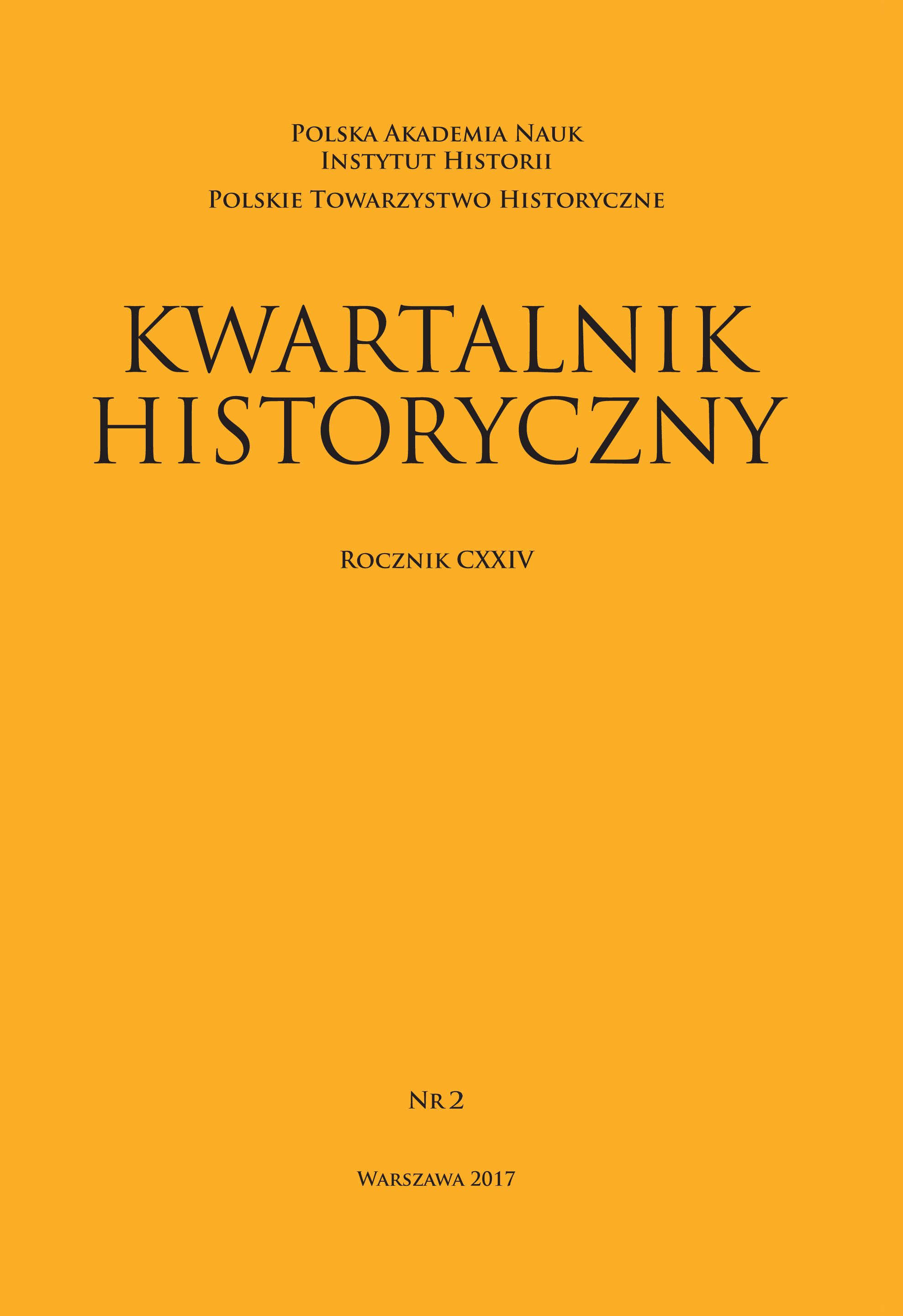 Historical Quarterly Cover Image