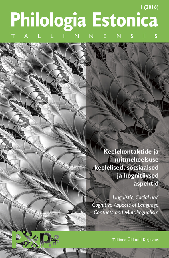 Philologia Estonica Tallinnensis Cover Image
