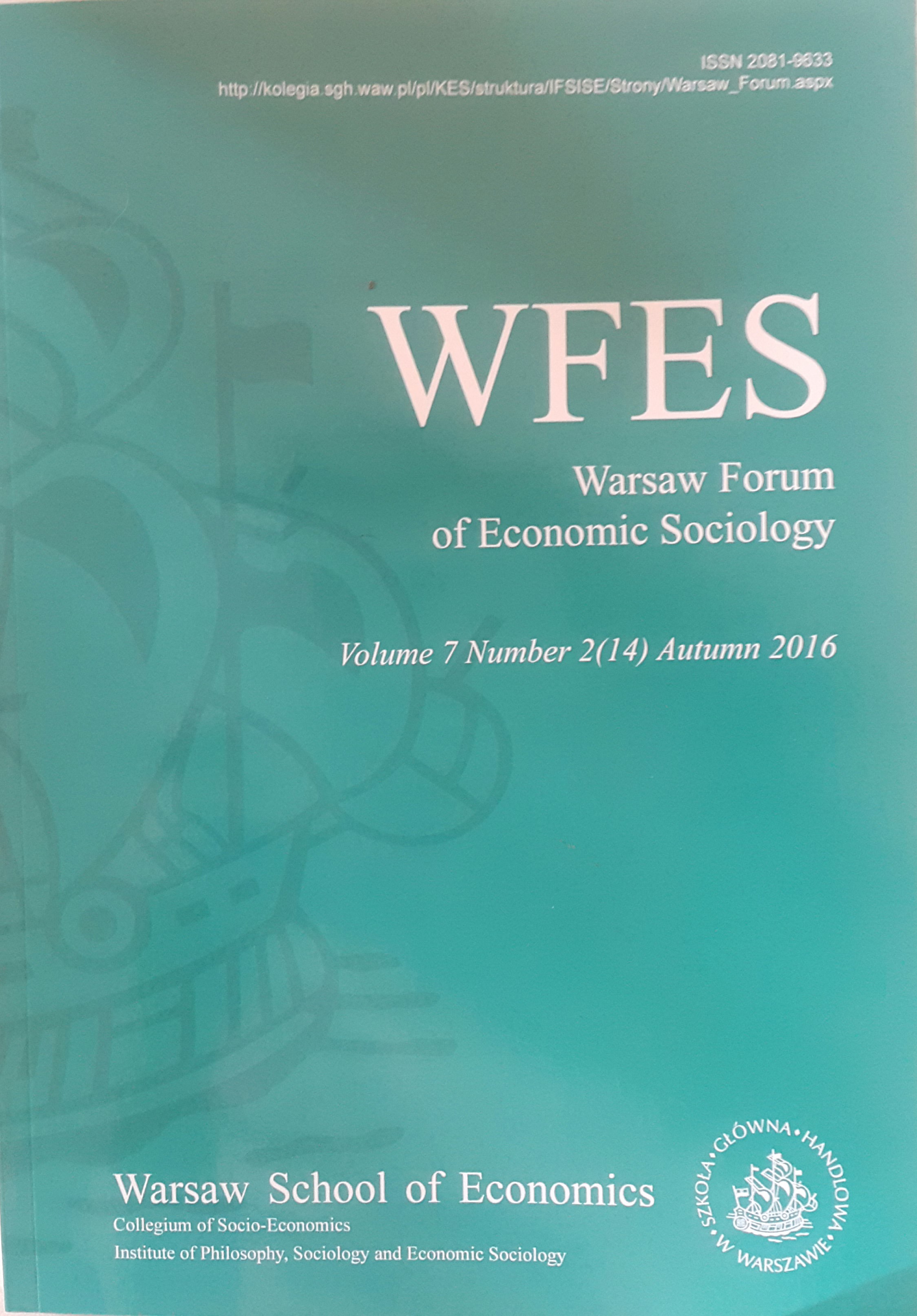 Warsaw Forum of Economic Sociology Cover Image